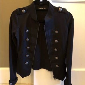 Patty Boutik Military Jacket Slvr Buttons Epaulets
